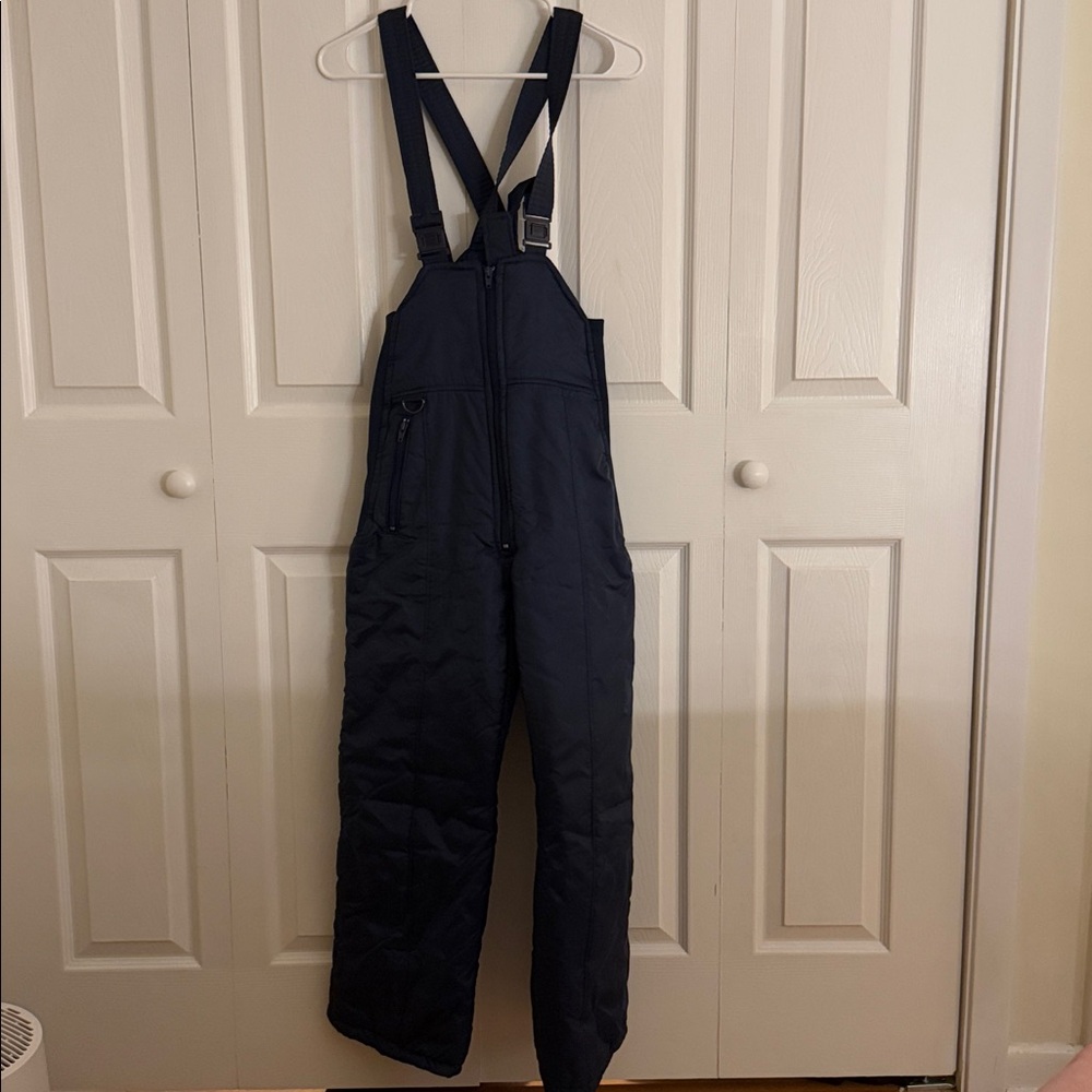 '80s Vintage Ski Lion Ski Snow Snowboarding Bib Overalls Navy Size M